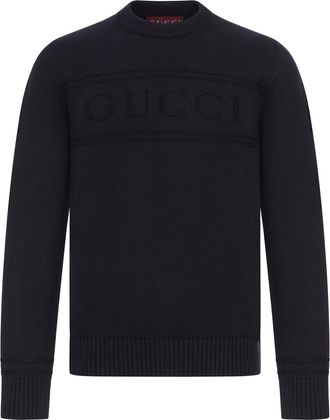 Gucci COTTON KNITTED SWEATER WITH INTARSIA - Gucci - Man