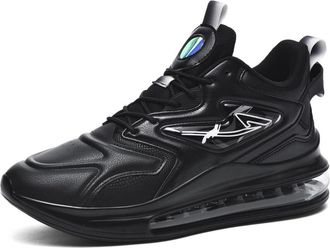 Generic Mens Oversized Basketball Shoes with Non Slip Wear-Resistant Shock-Absorbing Casual Sports Walking Shoes(Black,12.5 UK)