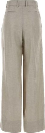 Pantaloni Torino Womens Franckie Trousers Beige Vigin Wool Linen