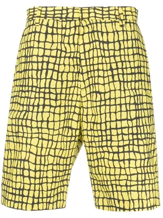 Moschino Shorts met print - Geel
