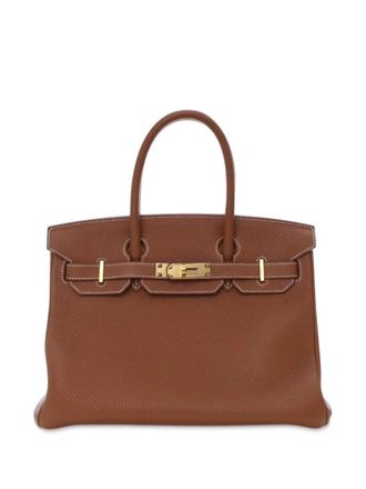 Herm&egrave;s 2015 Togo Birkin Retourne 30 handbag - Brown