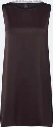 Leset Barb lace-trimmed satin minidress