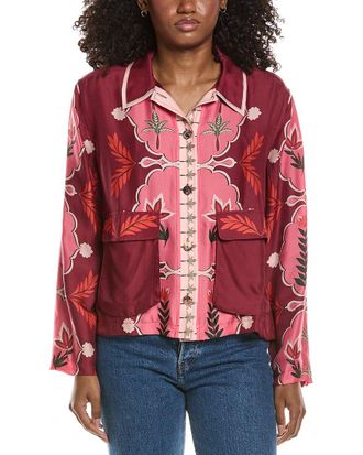 Johnny Was Shannon Silk-Blend Jacket