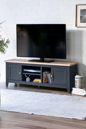 Julian Bowen Bordeaux TV Unit in Dark Grey