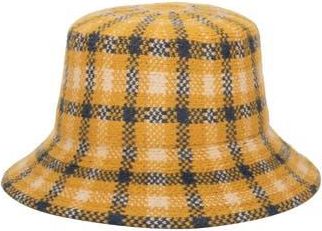 San Diego Hat Company Knit Checkered Bucket Hat in Mustard at Nordstrom Rack