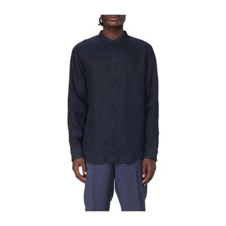 A|X Armani Exchange Classic Linen Shirt - male - Armani Exchange - Casual Shirts - Blue - 2XL - Shirts
