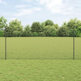 Berkfield Home Welded Wire Fence with 10 U Posts Grey 1.2x10 m Steel