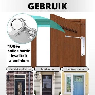 OEM Cierrapuertas Para Uso Interior Y Exterior - Muelle Para Puerta - Cierrapuertas Negro - Pestillo Para Puerta - Puertas Y Accesorios Exteriores
