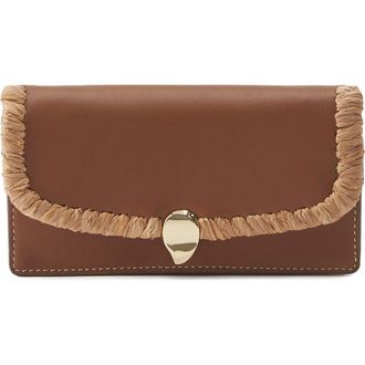Helen Kaminski Blisse Raffia Trim Wallet in Cuoio/Nougat at Nordstrom Rack