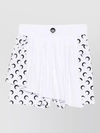 Marine Serre medium waist athleisure skort layered pleated