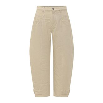 Isabel Marant Tapered Broeken - Dames - Broeken - Beige - S - Broeken