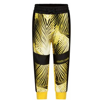 Roberto Cavalli Joggers with Cavalli Print - male - Roberto Cavalli - Sweatpants - Multicolor - 10 Y - Kids