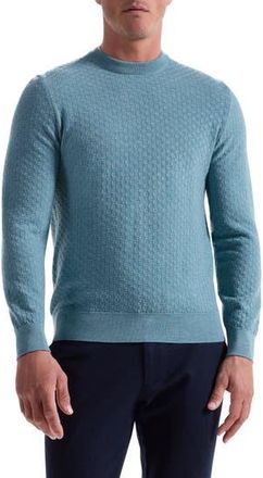 Bugatchi Basketweave Stitch Merino Wool Sweater in Aloe at Nordstrom Rack, Size Xx-Large