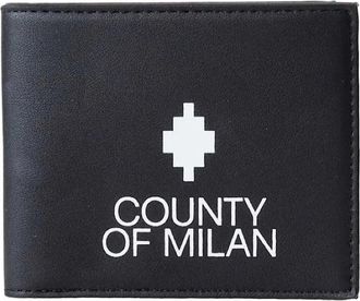 Marcelo Burlon Compacte Portemonnee - Heren - Portefeuilles - Zwart - ONE Size - Leer - Accessoires