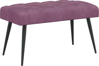 vidaXL Banco Con Tapicer&iacute;a Con Botones Morado 80 X 40 X 46 Cm Vidaxl