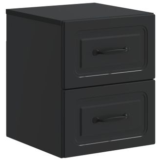 vidaXL Mesita De Noche De Pared Con Caj&oacute;n Negro 34,5 X 33 X 40 Cm Vidaxl