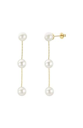 Untamed Petals Lilly Pearl Drop Earrings in Gold at Nordstrom