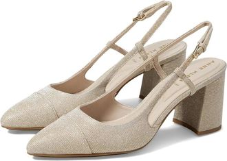 Anne Klein Brinlee Pumps Womens Beige Pointed Toe Slingback Heels HTAT902