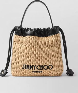 Jimmy Choo London na raffia bucket bag