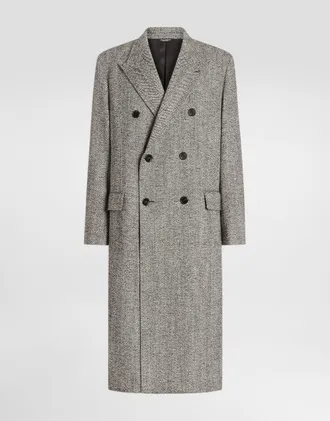 Dolce & Gabbana Double-breasted Herringbone Wool Coat - Man Coats And Jackets 48