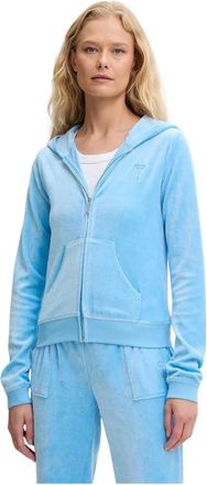 Juicy Couture Heritage Robyn Hoodie - Dames - Vesten met rits - Blauw - S - Katoen - Hoodies & sweatvesten