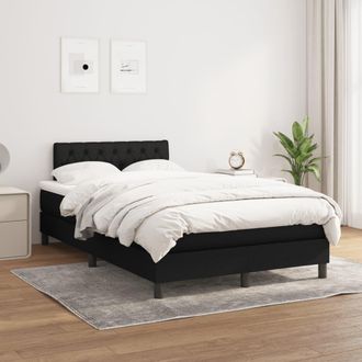 vidaXL Vidaxl - Cama Box Spring Con Colch&oacute;n Tela Negro 120x200 Cm