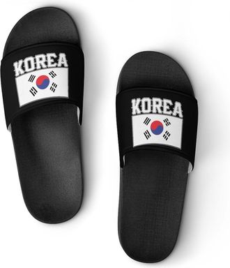 Generic Korea Flag Unisex Beach Slippers & Pool Slides Anti-Slip House Shoes for Home Outdoor