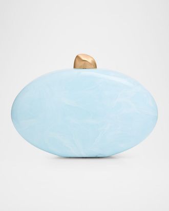 Cult Gaia Eviana Marbled Acrylic Clutch Bag