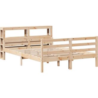 vidaXL Bed Frame with Headboard without Mattress 140x200 cm vidaXL