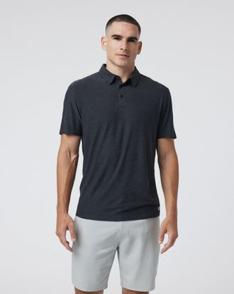 Vuori Clothing Strato Tech Polo | Charcoal Heather | XS, Size Extra Small