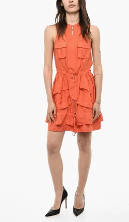 Dsquared2 Vestito In Seta Senza Maniche Utility Dsquared2