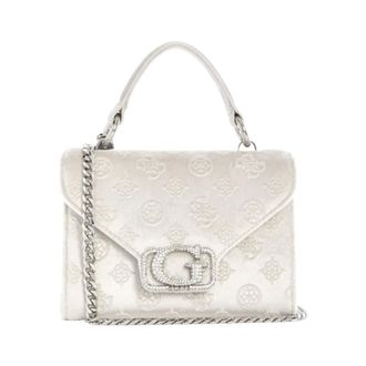 Guess Zalina Mini Top Handle Flap - female - Guess - Handbags - White - ONE SIZE - Bags