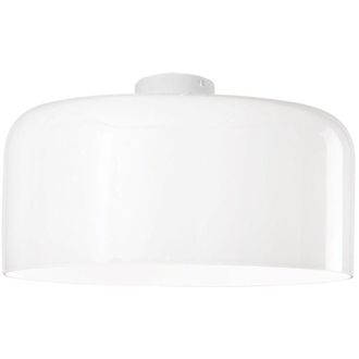 Luce-Ambiente-Design Luce Ambiente E Design - Plafoniera gibus in vetro bianco 40 cm