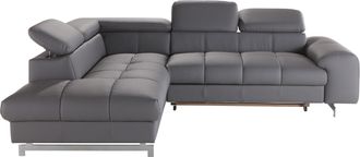 Cotta Ecksofa »Chef L-Form« mit Kopfteilverstellung, edle Metallkufen, wahlweise mit Bettfunktion