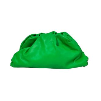 Bottega Veneta Pre-owned Leather Clutch - Dames - Pre-owned - Groen - Maat: ONE Size Leer