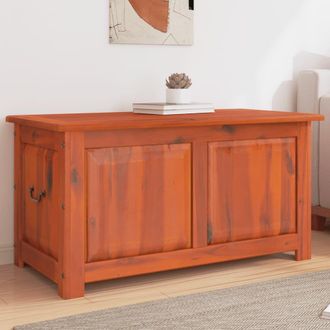 Berkfield Home Storage Chest with Lid Brown Solid Wood Acacia