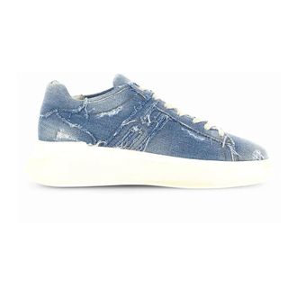 Hogan Blauwe katoenen sneakers met memory foam - Heren - Sneakers - Blauw - 39 EU - Katoen - Schoenen