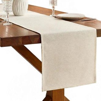 OEM Camino De Mesa, Mantel, Camino De Mesa De Lino Y Poli&eacute;ster, Mantel Lavable, Mantel Peque&ntilde;o Para Cena, Camino De Mesa Navide&ntilde;o, Beige, 300 X 30 Cm