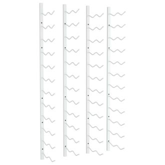 Berkfield Home Wall Mounted Wine Rack for 24 Bottles 2 pcs White Iron