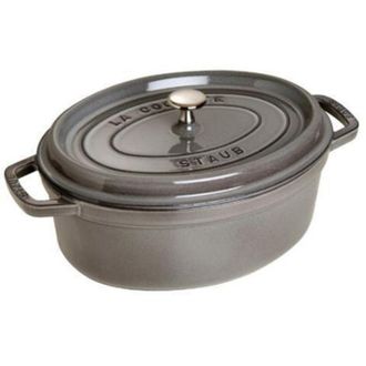 Staub Cazuela Cocotte Ovalada 27 Cent&iacute;metros Gris