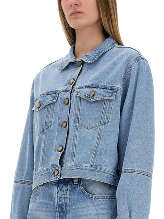 Alysi Cotton Denim Jacket - Blue