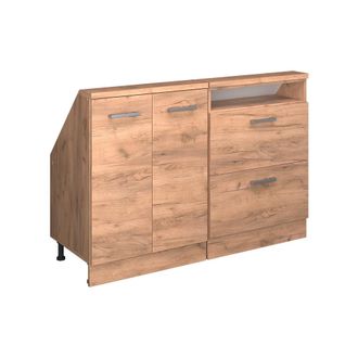 Vicco Armario De Cocina Para Techo Inclinado R-line, Roble Dorado, 120 Cm Lote De 2, Vicco