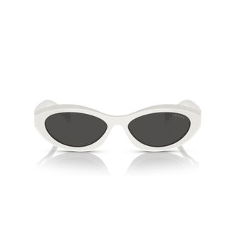 Prada 0pr 26zs Oval White Acetate Sunglasses
