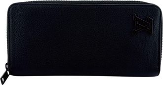 Louis Vuitton Black Leather Long Wallet (Bi-Fold) (Pre-Owned)