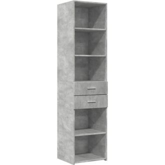 vidaXL Highboard Concrete Grey 45x42.5x185 cm Engineered Wood Vidaxl