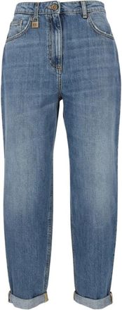 Elisabetta Franchi Pj 14D66E2 Jeans - Dames - Loose Fit Jeans - Blauw - W27 - Katoen - Jeans