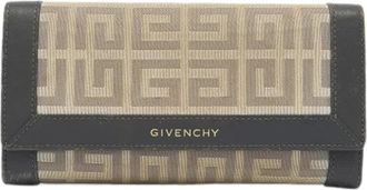 Givenchy Pre-owned Monogram Canvas Wallet - Dames - Vintage Accessoires - Beige - ONE Size - Vintage