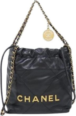 Chanel Pre-owned 22 Calf Shoulder Bag - Dames - Vintage Tas - Zwart - ONE Size - Leer - Vintage
