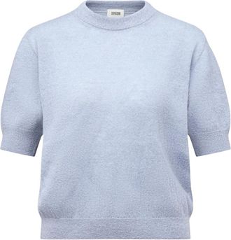 Drykorn Sanidy - Dames - Ronde hals truien - Blauw - XS - Wol - Truien & Vesten