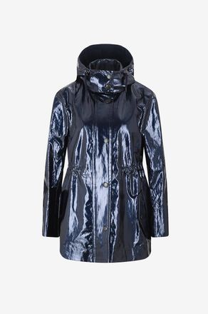 Akris Leichter Metallic-Parka mit Kapuze